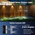 thumbnail image 3 of Peasur Solar Fence Lights, Outdoor Deck & Railing Lights, Waterproof LED Step Lighting for Yard, Patio, Stairs - Warm White, 3 of 7