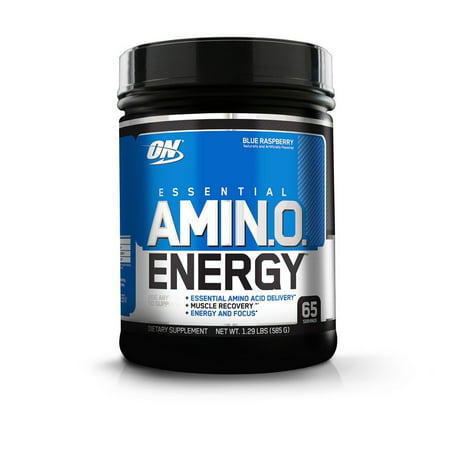 Optimum Nutrition Amino Energy Pre Workout + Essential Amino Acids Powder, Blue Raspberry, 65 (Best Nutrition Products Glutathione)