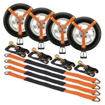 Ratchet Tie Down Straps 2"x120", 5512 LBS Capacity, 4-Pack - Car Tie Down Straps for Trucks, Trailers, ATVs, SUVs - Vehicle Transport Straps with Snap Hooks