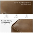 thumbnail image 6 of 27" Square Ottoman Coffee Table Faux Leather Lift Top Storage Footrest Stool Bedroom Living Room Brown, 6 of 7