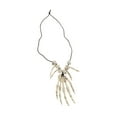thumbnail image 1 of Transemion Haunting Skull Skeleton Hand Necklace for Halloween Caveman Pirate Fancy Dress Style A 1Set, 1 of 6