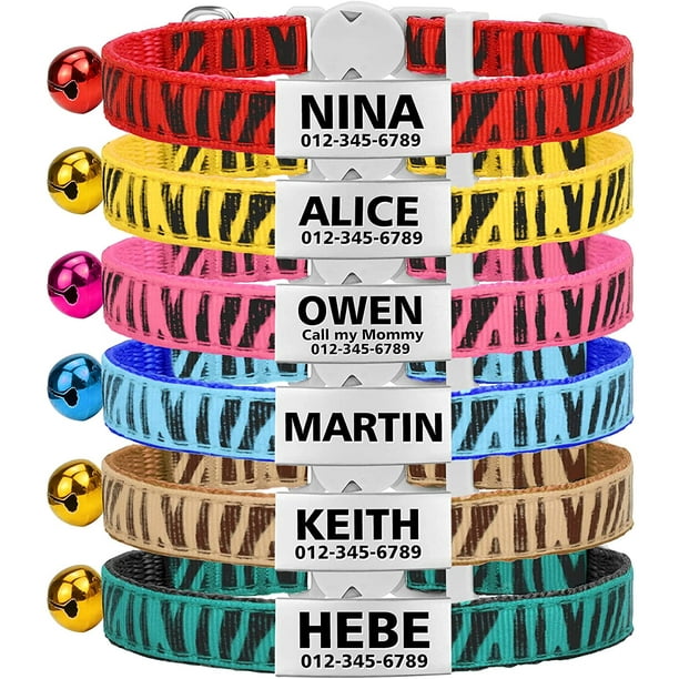 Cats collars hot sale personalized