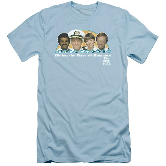 Love Boat Wave Of Romance Adult 30/1 T-Shirt Light Blue