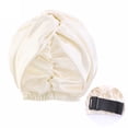 thumbnail image 3 of Women's Double Layer Satin-Like Sleep Cap, Twisted Design Headband for Beauty Sleep, Skincare Routine, Home Relaxation and Chemotherapy Comfort, Machine Washable Headwear, 3 of 4