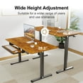 thumbnail image 3 of Electric Standing Desk with Keyboard Tray 55 x 28 inches Height Adjustable Gaming Sit Stand up Desk for Home Office Work, 3 of 10