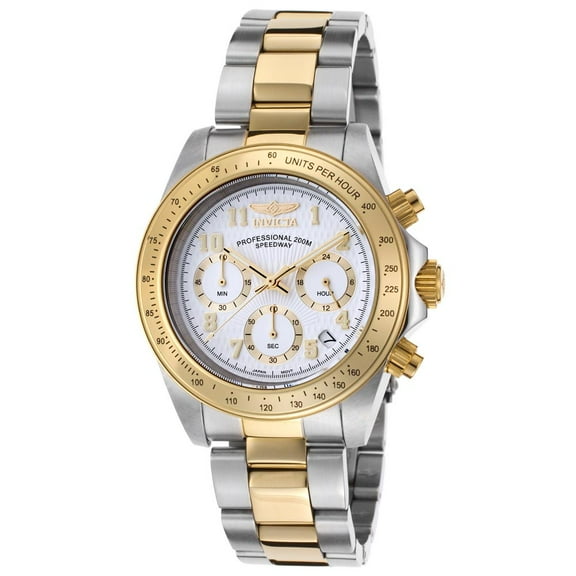 Invicta Speedway Chronograph White Dial Two-tone Men's Watch
