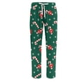 thumbnail image 4 of Hearthz Men Christmas Pajama Pants Drawstring Elastic Waist Mens Lounge Pants Funny Print Wide Leg Pj Bottoms for Men, 4 of 5