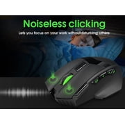 Wireless Gaming Mouse, 16000 DPI Adjustable, Bluetooth 5.2 & 2.4GHz Dual Mode, Lightweight, 10 Buttons, RGB Lighting, for PC Gaming & Office, Muzpu (Black)