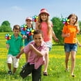 thumbnail image 3 of ZJDOAK Multi Color Flower Nylon Wind Spinner, Outdoor Decoration Whirligig Garden Stake Yard Spinner Windmill Lawn Ornament Lawn Windmill Decoration, 3 of 9