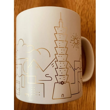 Starbucks Taipei 101 Taiwan 16 ounce collector coffee mug NEW
