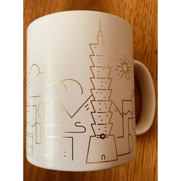Starbucks Taipei 101 Taiwan 16 ounce collector coffee mug NEW