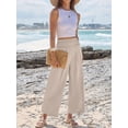 thumbnail image 4 of Pantalones Palazzo ANRABESS de cintura alta y pierna ancha para mujer, 4 of 6