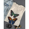 thumbnail image 3 of Butterflies On Paper. T-Shirt Women -Fab Funky Designs, Female 3X-Large, 3 of 4