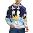 thumbnail image 2 of Zofaai Bluey Pattern Men's Hooded Sweatshirt, Drawstring Hoodie with Pockets Sweatshirt Long Sleeve, Adult Clothing-XX-Large, 2 of 7