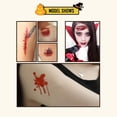 thumbnail image 4 of Adhesivo temporal para tatuaje, Halloween, horror, herida, cicatriz, 30 unidades, 4 of 5