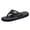 Black, variant on Men's Summer Slippers Platform Flip Flops Breathable Summer Outdoor Beach Slip on Sandals Indoor Lightweight Home Shower Shoes Black Size 11