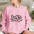 thumbnail image 1 of Qertyioot Sweat-Shirt de la Saint-Valentin pour Femmes, Col Rond Imprimé de Noël Lettres Manches Longues Mode Ample, 1 of 5