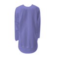 thumbnail image 7 of Duoif Fall Sweatshirts for Women Solid Color Round Neck Sweatshirt with Side Slit Pocket Womens Sweatshirt Light Violet XXL, 7 of 7