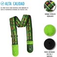 thumbnail image 3 of Correa para guitarra, Strap guitarra acústica, bajo eléctrico, guitarra eléctrica Kidam México fondo verde, 3 of 3