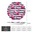 thumbnail image 2 of Easygdp Dark Blue Stripes and Flamingos Bone China Decorative Plate Ceramic Dinner Plates Art Crafts with Display Stand-7in, 2 of 6