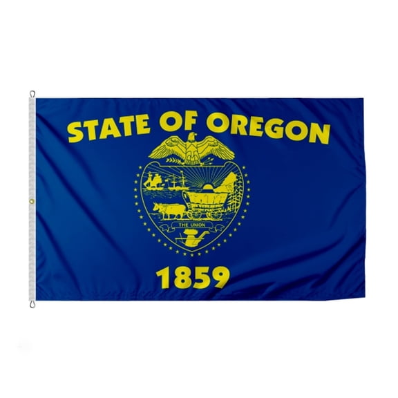 PromoPatriot Oregon 8x12ft Nylon Outdoor Flag, Reverse Print