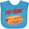thumbnail image 3 of Inktastic I'm Two Hot Dog Second Birthday Boys or Girls Baby Bib, 3 of 4