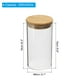thumbnail image 2 of Frasco de vidrio Uxcell de 22 oz con tapa de bambú hermética, contenedor de cocina de vidrio, frasco de almacenamiento de alimentos claro, 2 paquetes (16x8cm), 2 of 6