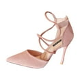 thumbnail image 2 of YYYTop Stilettoes Heels Women's Slingback Dressy Pumps Pointed Closed Toe Strap Crisscross Sandals Ankle Strap Elegant Wedding Pumps Formal Shoes Evening Party Dress Shoes, 2 of 9