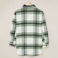 thumbnail image 7 of UVEASISHA Flannel Shirts for Women Winter Button Down Plaid Jackets Warm Up Casual Long Sleeve Fleece Coats Trendy Shirt Outwear with Pockets Green L, 7 of 7
