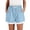 Light Blue A3, variant on Edvintorg Shorts for Women Cotton Lace Elasitc Waisted Casual Summer Vacation Beach Shorts with Pockets Plus Size Fashion Womens Clothes Brown S