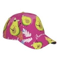 thumbnail image 3 of Disketp Pink Green Avocado Print Baseball Caps For Outdoor Sports Fashion Casual Outdoor Caps Men Women, 3 of 9