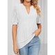 thumbnail image 2 of Camisas de Mujer Casual Cuello en V Camisetas Puff Manga Corta Verano Tops Túnica Blusas S-XXLBlancoX-Large esquí esquí Gafas de esquí, 2 of 4