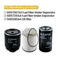 thumbnail image 6 of 6.7L Cummins Fuel Filter Water Separator and Oil Filter Set Fit for Dodge Ram 6.7L Cummins Diesel 2013-2018 2500 3500 4500 5500 Replaces# 68197867AA 68157291AA 5083285AA,4pcs, 6 of 8