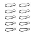 thumbnail image 4 of Crochet à Ressort, Ferme Fixation Durable Roulement 10Pcs Mousqueton Clip Large Boucle d'Application pour l'Extérieur 9mm / 0.35in, 4 of 8