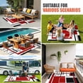 thumbnail image 4 of Red Black Geometric Outdoor Rug for Patio/Deck/Porch, Non-Slip Large Area Rug 3 x 5 Ft, Contemporary Gray Abstract Stripes Indoor Outdoor Rugs Washable Area Rugs, Reversible Camping Rug Carpet Runner, 4 of 8