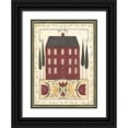 thumbnail image 1 of Shamp, Cindy 14x18 Black Ornate Wood Framed with Double Matting Museum Art Print Titled - Red House, 1 of 4