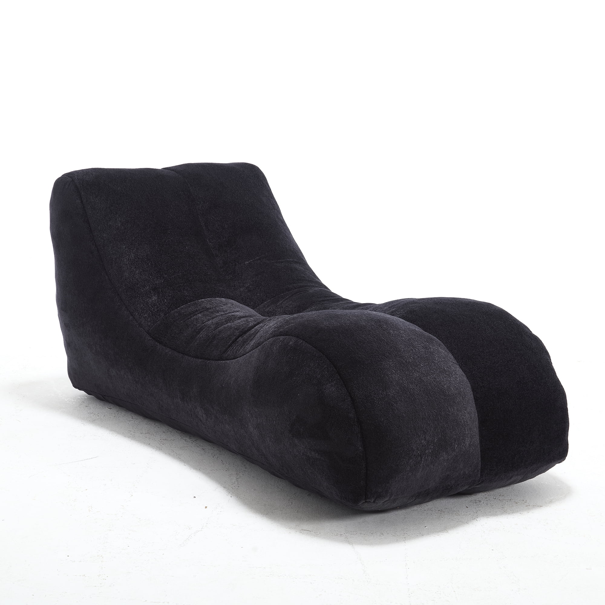 Aukfa Ergonomic Yoga Chaise Lounge Chair Extra Thick Foam Chair for Stretching, Mediitation in Home & Studio,Black