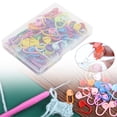 thumbnail image 3 of 120 Pieces Knitting Crochet Locking Stitch Markers Stitch Needle Clip Counter Mix Color Knitting Stitch Counter Crochet Locking Stitch Markers, 3 of 8