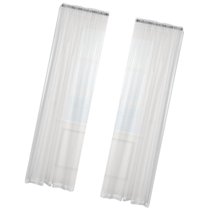 ELAYARD White Sheer Curtains for Living Room, 1 Set Elegant Window Drapes, Lightweight and Stylish