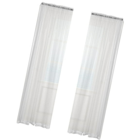 ELAYARD Living Room Curtains White Voile Drape 1Set