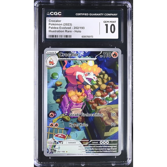 2023 Pokémon Scarlet & Violet Paldea Evolved Crocalor #202/193 CGC 10