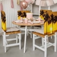 thumbnail image 3 of Sunset Coconut Tree Chair Covers Set of 6 Summer Landscape Sea View Chair Back Covers Stretch Removable Washable Slipcovers Protector for Dining Room Kitchen Party Decor, 3 of 9