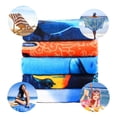 thumbnail image 3 of JML 100% Cotton Beach Towel,Soft & Quick-Dry Pool Towel,Perfect for Beach,Swimming,Colorful Fishes,28"x58", 3 of 5