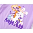 thumbnail image 3 of Beezizac Easter Bunny Pajamas for Girls Cute Tween Clothes Soft Short Sleeves PJ Set Summer Purple Rabbit Big Kid Size 8, 3 of 7