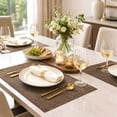 thumbnail image 5 of Placemats Set of 8 - Heat Resistant Non-Slip Place mats for Dining Table, Washable Durable PVC Woven Table Mats Easy to Clean for Kitchen Dining Table Decoration Indoor Outdoor, 5 of 5