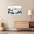 thumbnail image 3 of ZHONGYUTONG Misty Forest Canvas Wall Art Foggy Landscape Pictures for Wall Mountain Scenery Painting Print for Bedroom Decor Framed (12.00" x 18.00"), 3 of 5
