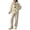 Beige, variant on SwiftWear Women's Fuzzy Sherpa Pajama Set Long Sleeve Cardigan Top & Pants Winter Warm Fluffy 2 Piece Lounge Set