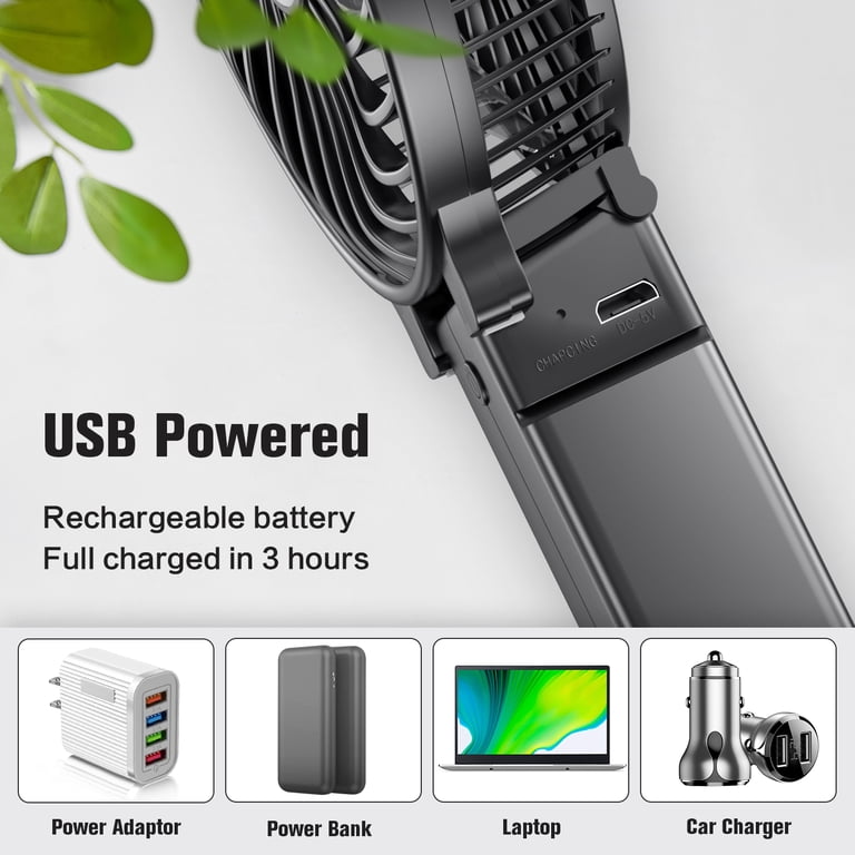 VersionTech Portable Handheld Fan, USB Rechargeable photo 6