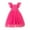 Hot Pink, variant on Juslio Dresses for Girls Summer Beach Girls Skirt Sundress Kids Clothes Sleeveless Casual Little Girl Dresses