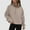 Khaki, variant on Huaizzzy Womens Sweatshirts Half Zip Cropped Pullover Quarter Zipper Hoodies Fall Outfits Clothes Thumb Hole Asymmetric Zip Jacket Women Fashion Top Light Hoodies Women Full Zip Workout Top Winged